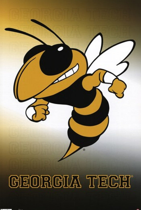 Georgia Tech Yellow Jackets Logo Poster Print - 22x34