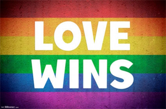 Love Wins Inspirational Poster Print - 24x36