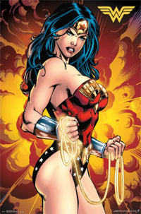 Wonder Woman Vibrant Poster Print - 22x34 Rolled Art