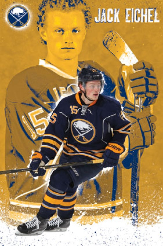 Jack Eichel Buffalo Sabres poster print, vibrant hockey decor