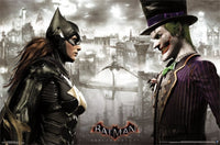 Arkham Knight Faceoff Poster Print showcasing a dramatic scene from the game.