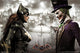 Arkham Knight Faceoff Poster Print showcasing a dramatic scene from the game.