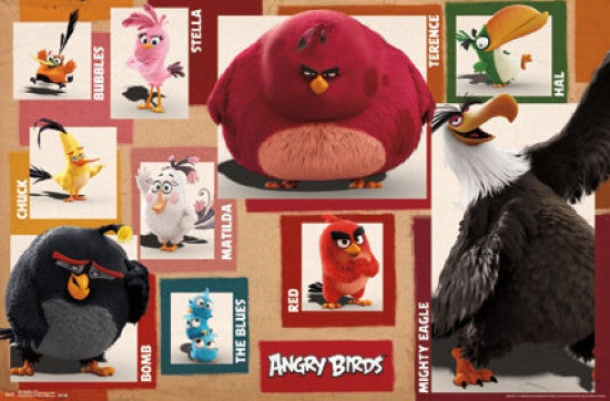 Angry Birds Chart Poster Print - Rolled Wall Art