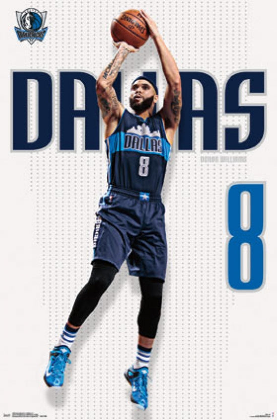 Deron Williams Dallas Mavericks Poster Print showcasing vibrant colors and dynamic design.