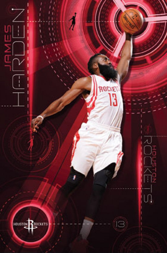 Houston Rockets James Harden Poster Print - 22x34 | Posterazzi