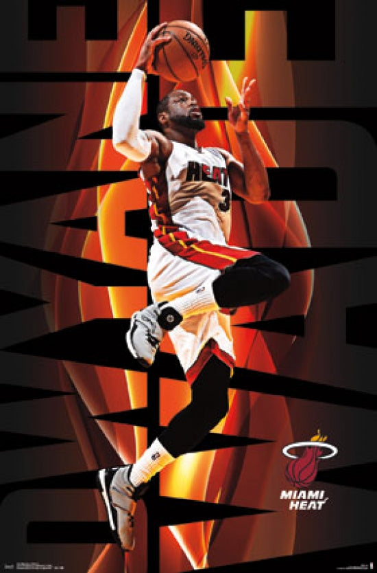 Dwayne Wade Miami Heat Poster Print 22 x 34