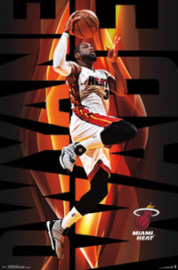 Dwayne Wade Miami Heat Poster Print 22 x 34