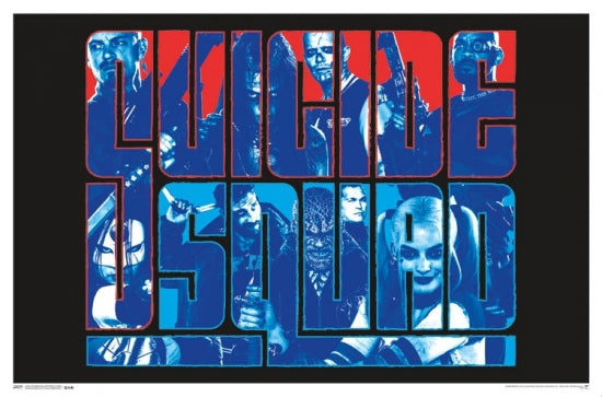 Suicide Squad Black Light Group Poster - 34 x 22