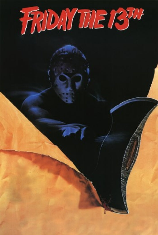 Friday the 13th One Sheet Poster Print, iconic horror movie art.