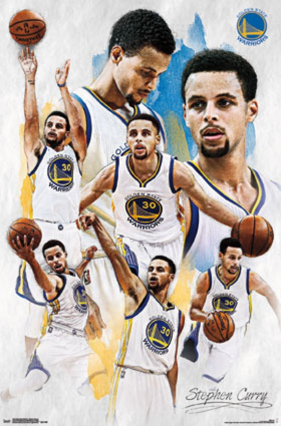 Stephen Curry Golden State Warriors Poster Print, 22x34 inches