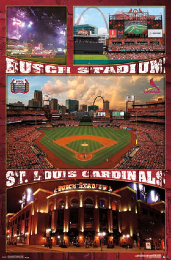 St. Louis Cardinals Busch Stadium Poster Print 22x34