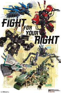 Lego Ninjago Battle Poster Print - 22x34 Rolled Poster
