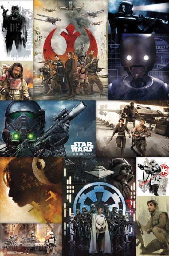 Star Wars Rogue One Collage Poster Print - 22x34