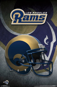 Los Angeles Rams Helmet Poster Print - 22x34 Size