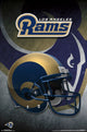 Los Angeles Rams Helmet Poster Print - 22x34 Size