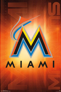 Miami Marlins Logo 16 Rolled Poster Print - 22x34