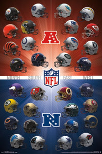 NFL Helmets 16 Poster Print | Rolled Poster 22x34