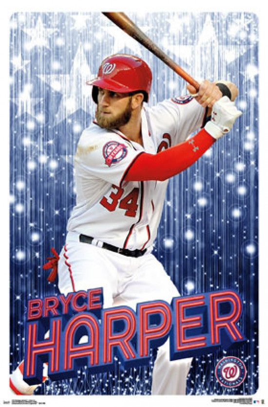 Bryce Harper Washington Nationals Poster Print 22x34
