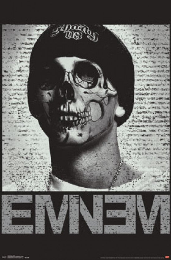 Eminem Skull Poster Print - 22x34 Rolled Art Print