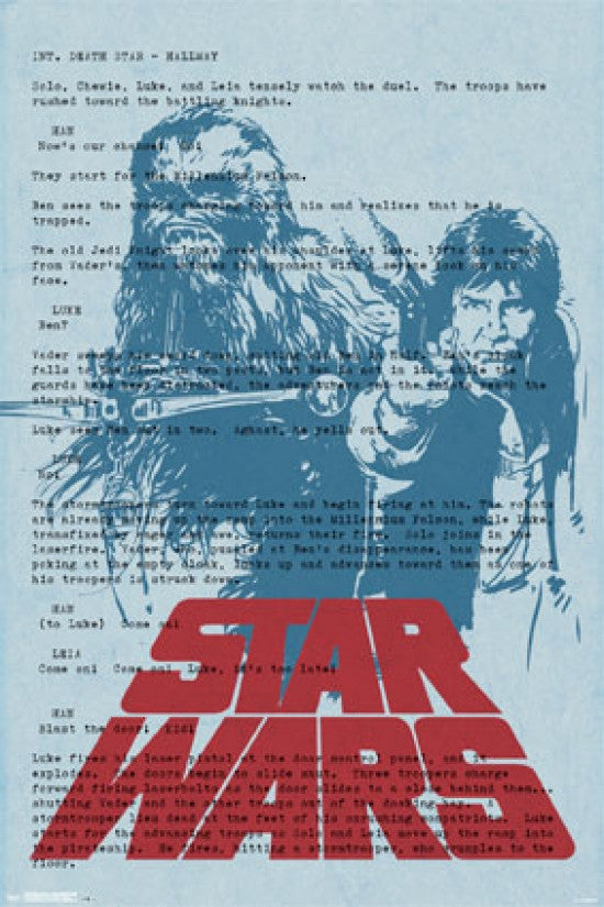 Star Wars Han & Chewbacca Text Poster Print - 24x36