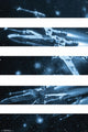 Star Wars T-65 Bars Poster Print featuring the iconic X-wing starfighter.