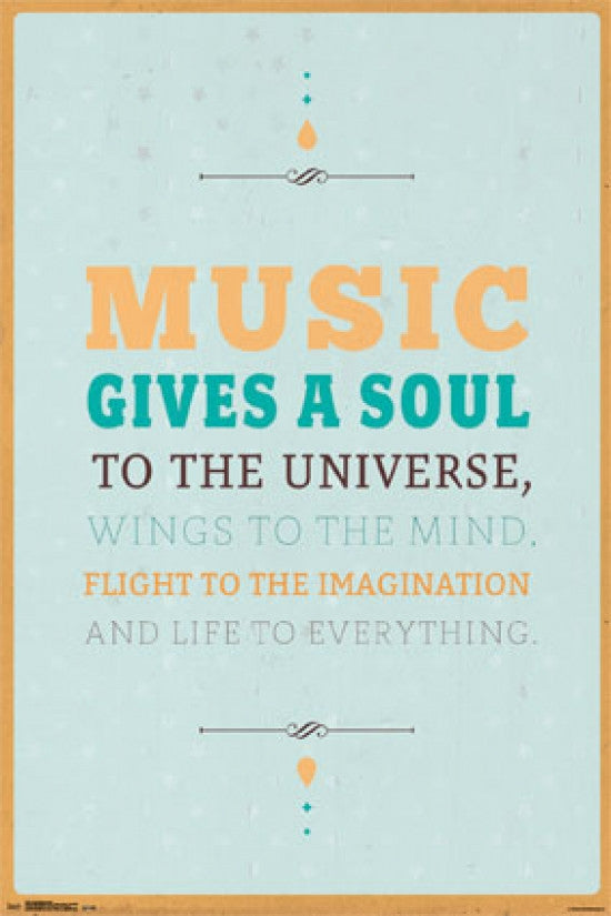 Music Gives Poster Print - Vibrant Wall Art for Home or Office
