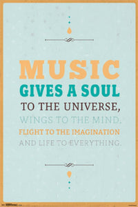 Music Gives Poster Print - Vibrant Wall Art for Home or Office