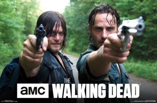 Walking Dead Double Barrel Rolled Poster Print 34x22
