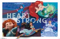 Disney Princess Heart Poster Print - Wall Art Decor