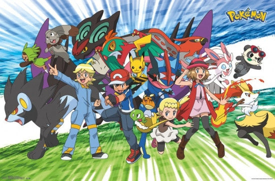 Pokémon Traveling Party Poster Print - Rolled Art Print 34x22