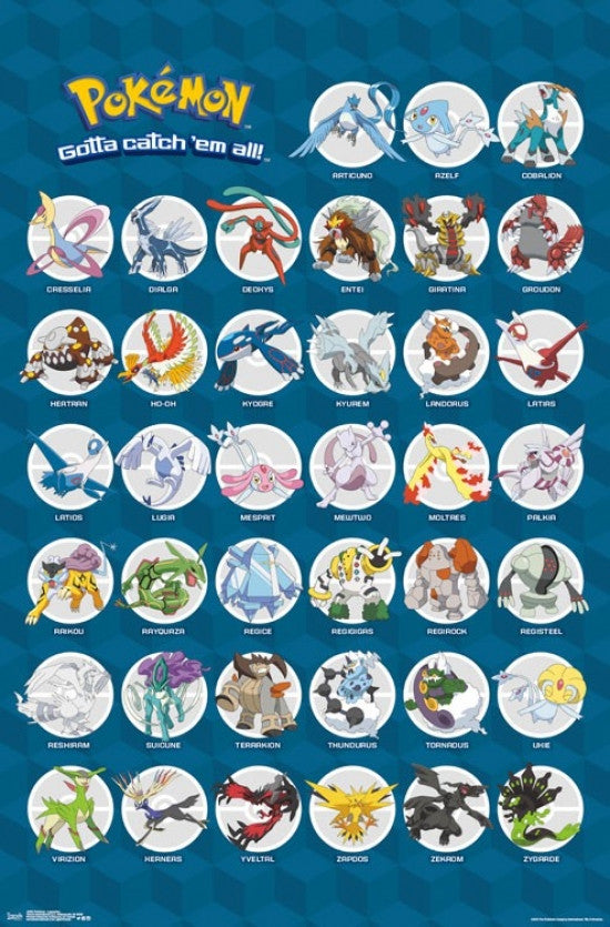 Pokémon Legendary Poster Print - 22x34 Rolled Art