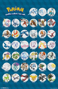 Pokémon Legendary Poster Print - 22x34 Rolled Art