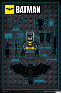 Lego Batman Graphic Poster Print - 22x34 Rolled Art