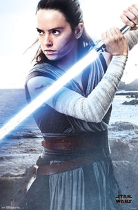 Star Wars: The Last Jedi - Rey Rolled Poster Print