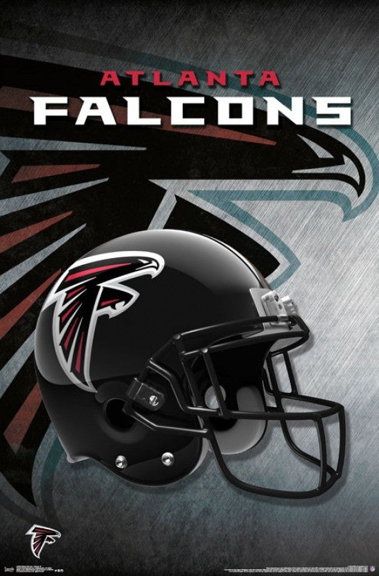Atlanta Falcons Helmet 16 Rolled Poster Print