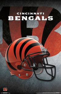 Cincinnati Bengals Helmet 16 Poster Print - 22x34