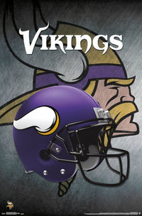 Minnesota Vikings Helmet Poster Print - 22x34