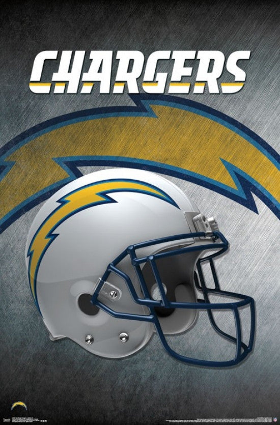 San Diego Chargers Helmet Poster Print - 22x34