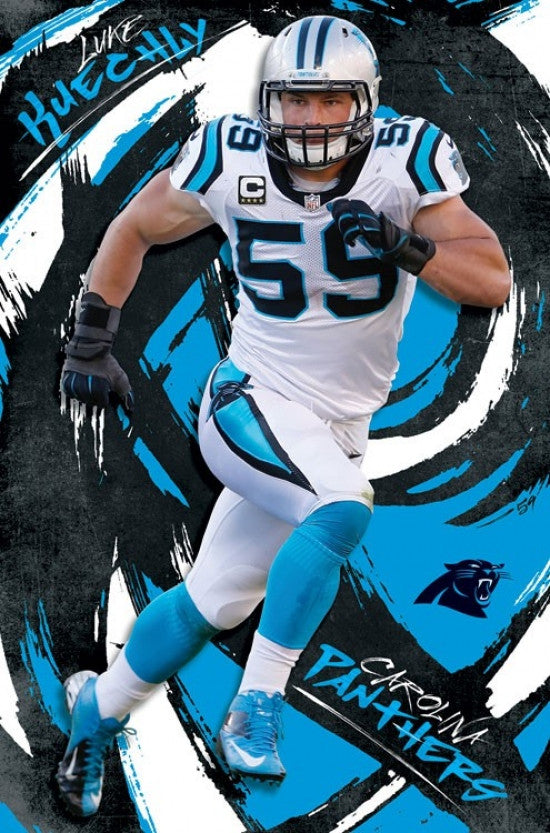 Luke Kuechly Carolina Panthers Poster Print - 22x34