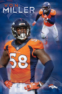 Denver Broncos Von Miller Poster Print - 22x34
