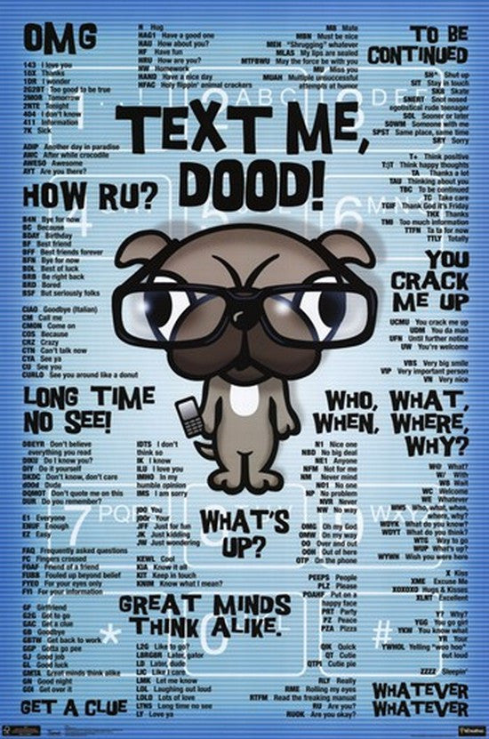 Text Me Dood! Rolled Poster Print - 24x36