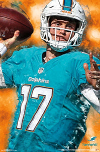 Miami Dolphins Ryan Tannehill Poster Print - 22x34