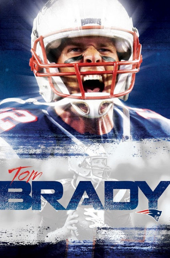 New England Patriots Tom Brady 16 Poster Print - 22x34