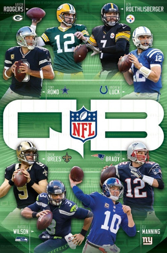 NFL Quarterbacks 16 Poster Print - 22x34 Rolled Poster