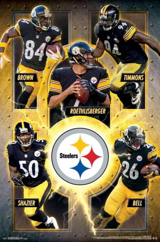 Pittsburgh Steelers Team 16 Poster Print - 22x34