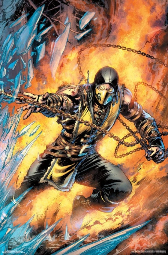 Mortal Kombat Scorpion Comic Poster Print - 22x34