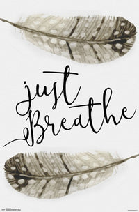 Just Breathe Inspirational Poster Print - 22x34