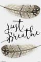 Just Breathe Inspirational Poster Print - 22x34