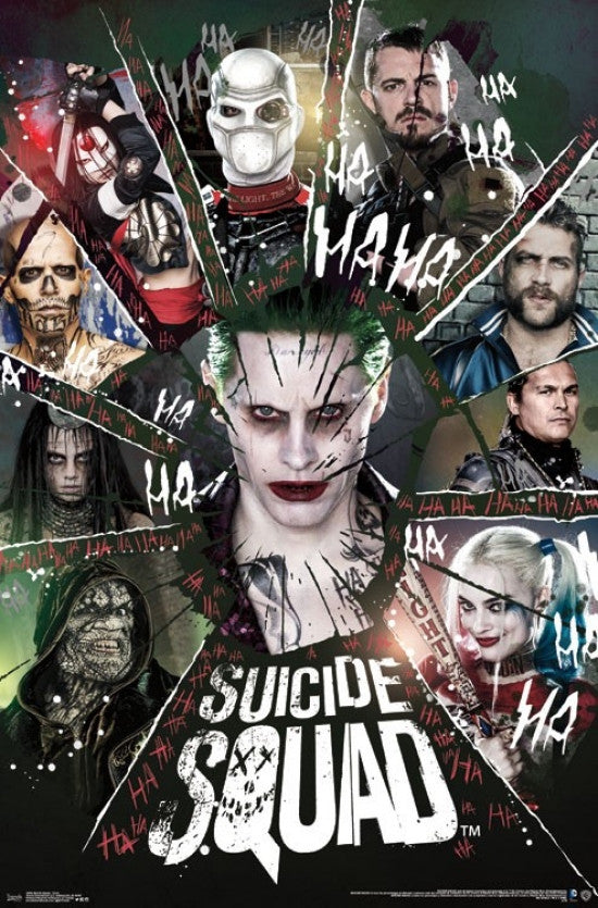 Suicide Squad Circle Poster Print - 22x34 Rolled Poster