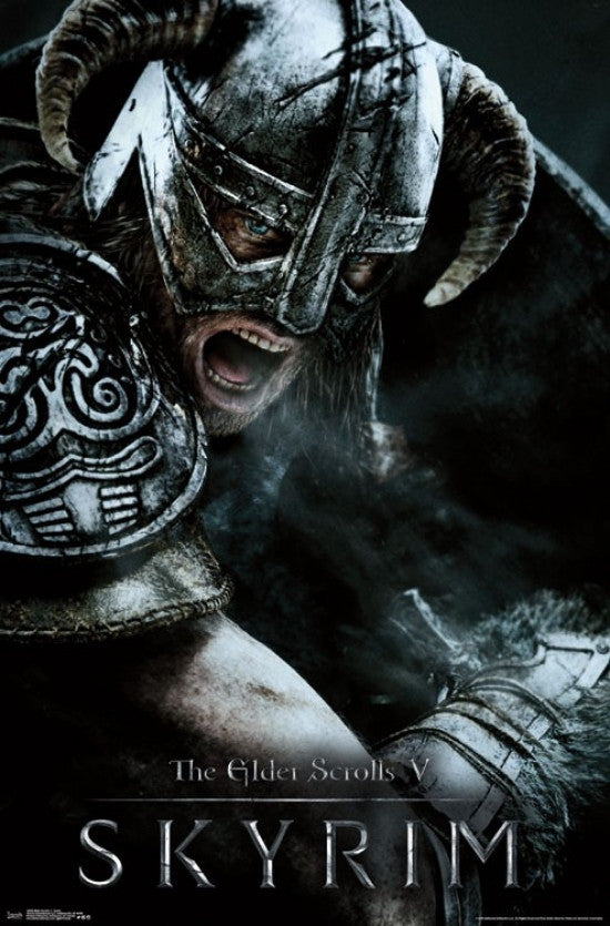 Elder Scrolls V - Aerial Poster Print - 22x34